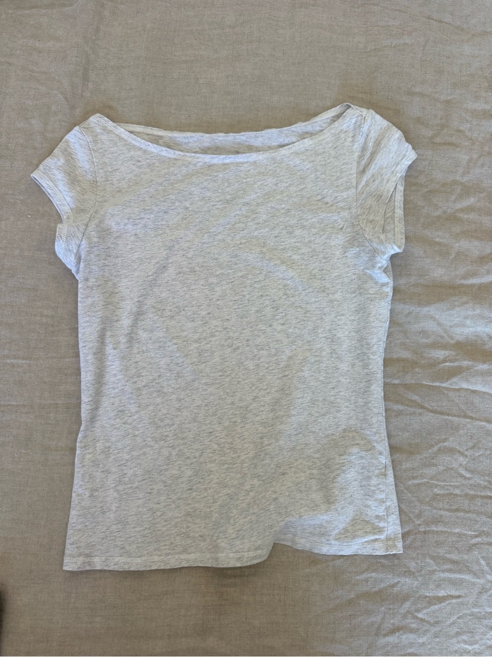 Garage Boatneck Top Size Medium in Heather Grey